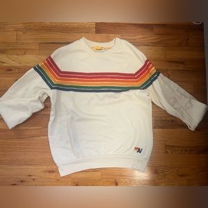 Aviator Nation 5 stripe crew sweatshirt